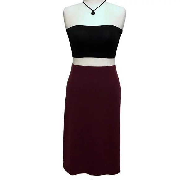Halogen NWT Wine Knee Length Skirt Women 3X - Picture 1 of 10